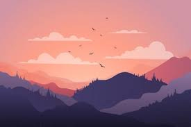 Magnifique dessin poétique d'un trek en montagne